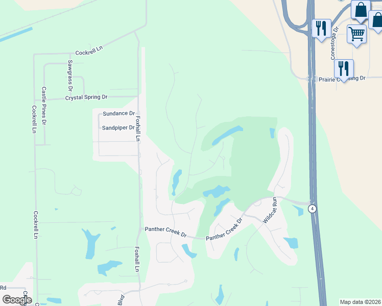 map of restaurants, bars, coffee shops, grocery stores, and more near 4699 Turtle Bay in Springfield