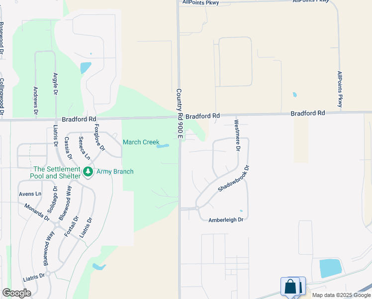 map of restaurants, bars, coffee shops, grocery stores, and more near 9036 Bayview Circle in Plainfield