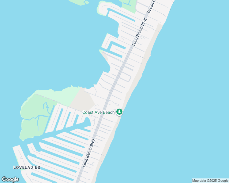 map of restaurants, bars, coffee shops, grocery stores, and more near 129 Long Beach Boulevard in Long Beach