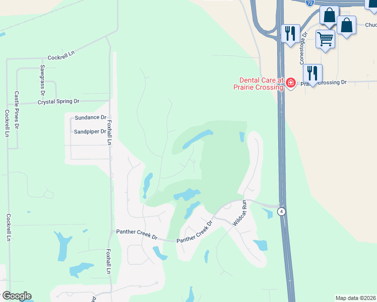 map of restaurants, bars, coffee shops, grocery stores, and more near 3109 Falcon Point in Springfield