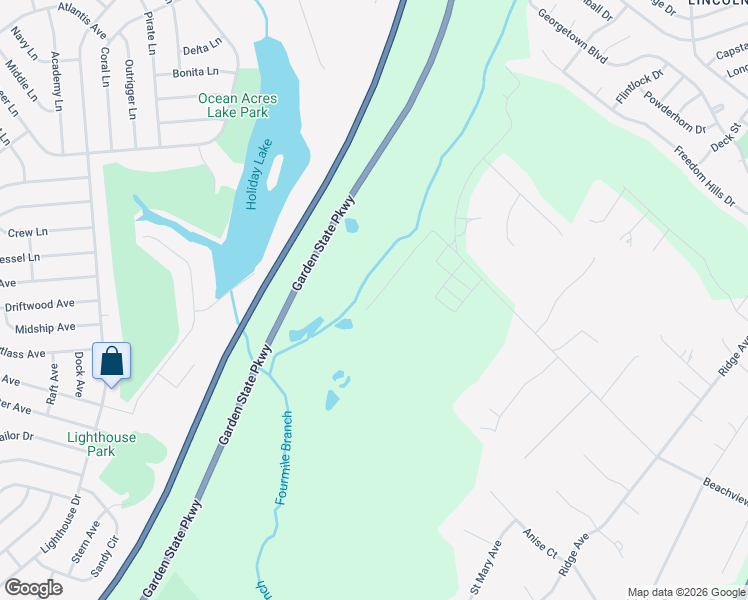map of restaurants, bars, coffee shops, grocery stores, and more near in Stafford Township