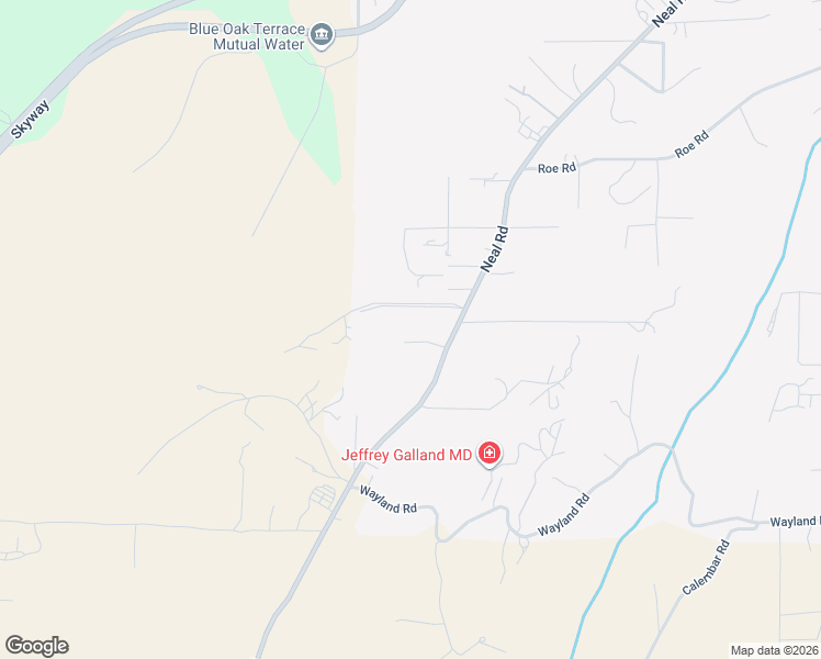 map of restaurants, bars, coffee shops, grocery stores, and more near 91 Lewis Ranch Road in Paradise