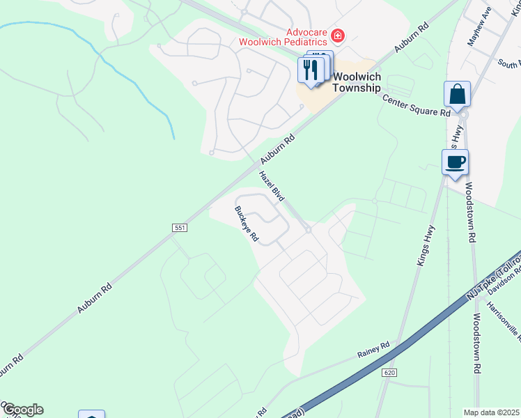 map of restaurants, bars, coffee shops, grocery stores, and more near 9 Locust Lane in Swedesboro
