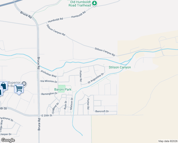 map of restaurants, bars, coffee shops, grocery stores, and more near 7 Picual Court in Chico