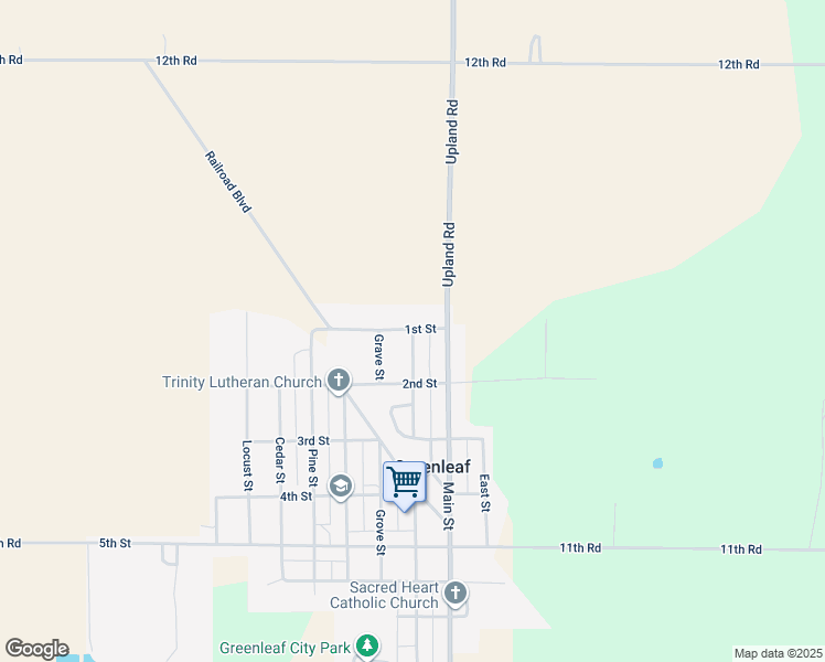 map of restaurants, bars, coffee shops, grocery stores, and more near 23 Commercial Street in Greenleaf