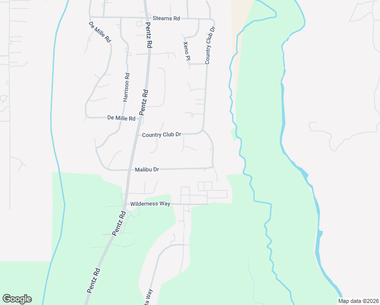 map of restaurants, bars, coffee shops, grocery stores, and more near 5122 Feather Rock Court in Paradise
