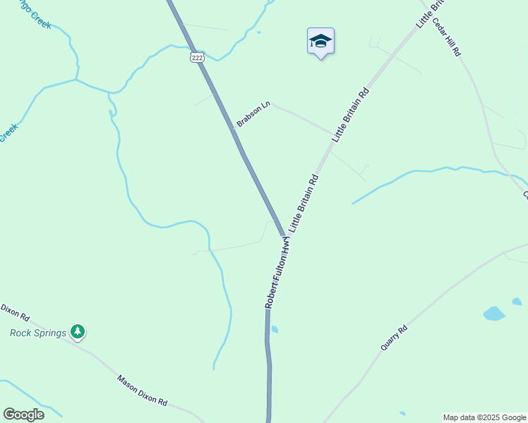 map of restaurants, bars, coffee shops, grocery stores, and more near 2614 Robert Fulton Highway in Peach Bottom