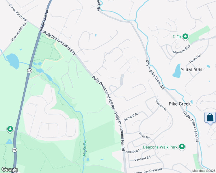map of restaurants, bars, coffee shops, grocery stores, and more near 209 Hunters Run in Newark