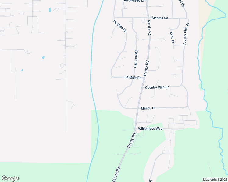 map of restaurants, bars, coffee shops, grocery stores, and more near 4896 Malibu Drive in Paradise