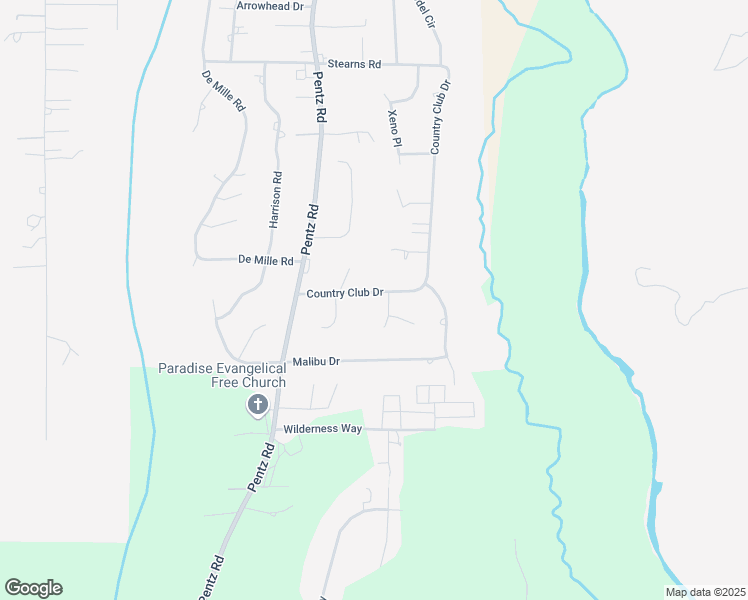 map of restaurants, bars, coffee shops, grocery stores, and more near 5042 Country Club Drive in Paradise