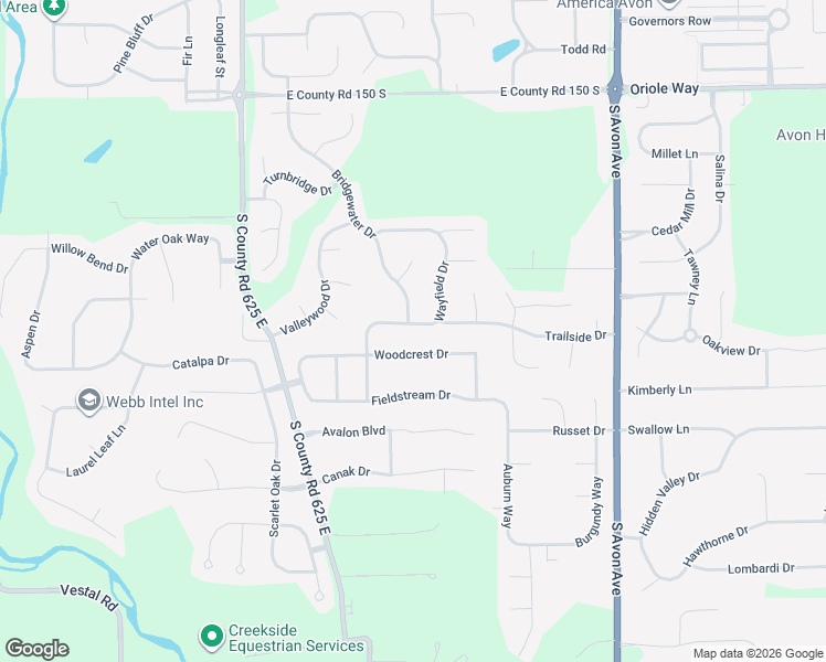 map of restaurants, bars, coffee shops, grocery stores, and more near 1945 Wayfield Drive in Avon