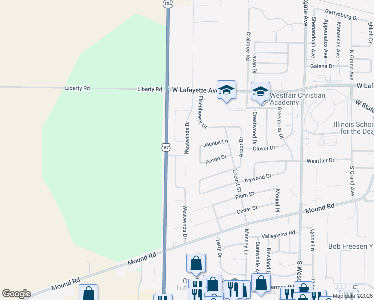 map of restaurants, bars, coffee shops, grocery stores, and more near 424 Westwinds Drive in Jacksonville