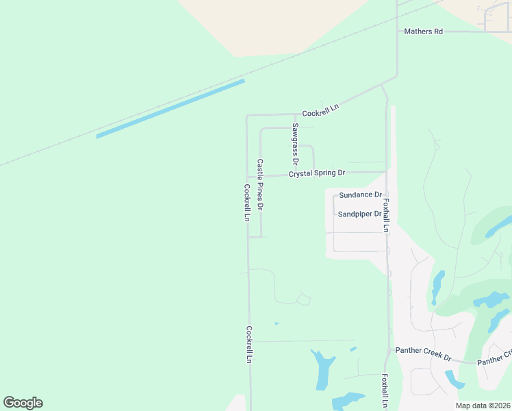 map of restaurants, bars, coffee shops, grocery stores, and more near Castle Pines Dr in Springfield
