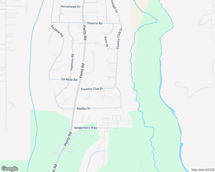 map of restaurants, bars, coffee shops, grocery stores, and more near 5065 Country Club Drive in Paradise