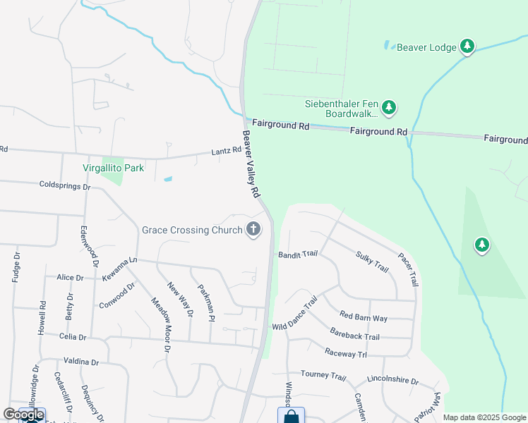map of restaurants, bars, coffee shops, grocery stores, and more near 1618-1638 Beaver Valley Road in Beavercreek