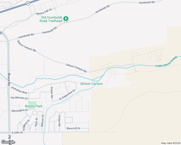 map of restaurants, bars, coffee shops, grocery stores, and more near 330 Stilson Canyon Road in Chico