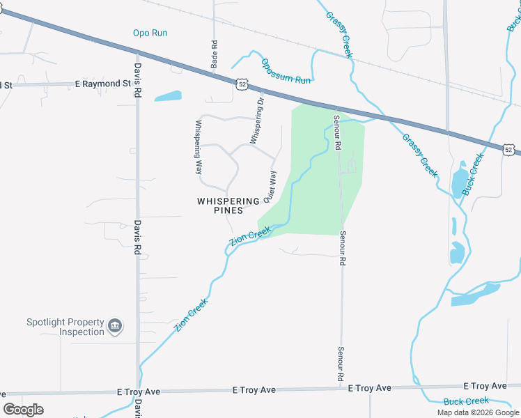 map of restaurants, bars, coffee shops, grocery stores, and more near 2469 Quiet Way in Indianapolis