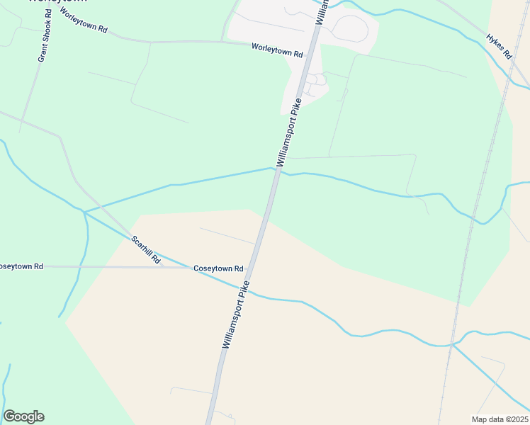 map of restaurants, bars, coffee shops, grocery stores, and more near 14673 Williamsport Pike in Greencastle