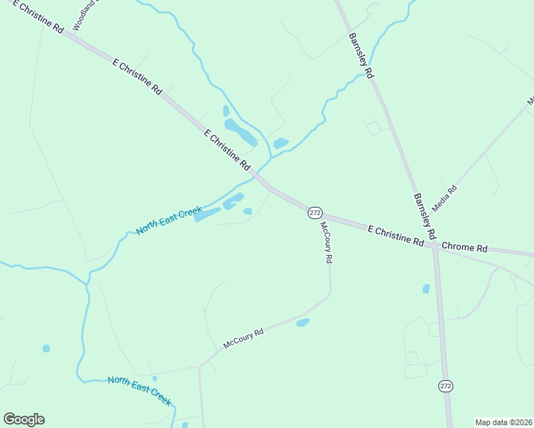 map of restaurants, bars, coffee shops, grocery stores, and more near 748 East Christine Road in Chester County