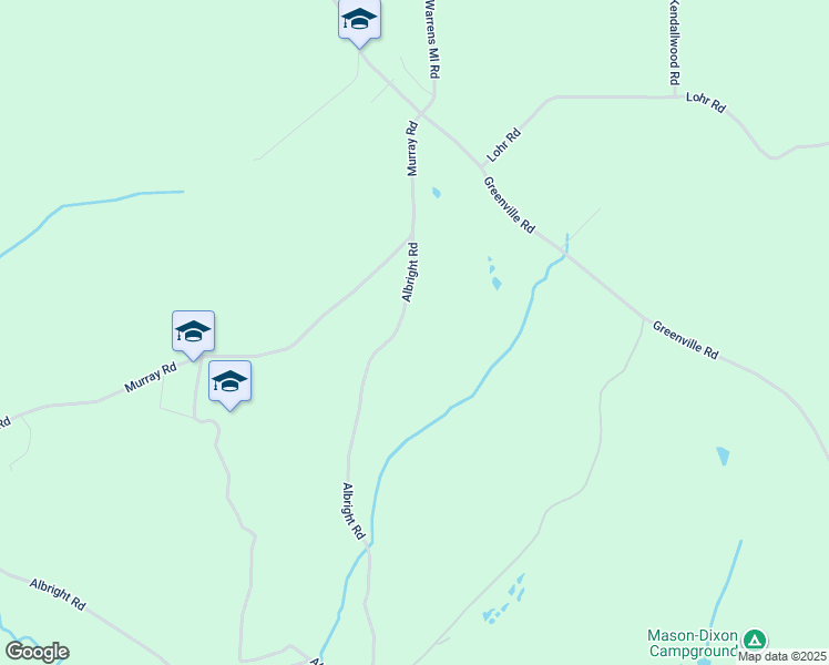 map of restaurants, bars, coffee shops, grocery stores, and more near 177 Albright Road in Meyersdale