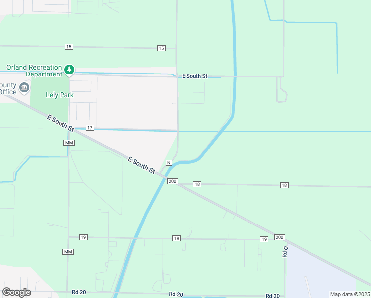 map of restaurants, bars, coffee shops, grocery stores, and more near 4280 County Road N in Orland