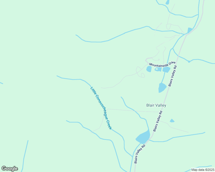 map of restaurants, bars, coffee shops, grocery stores, and more near Mountainside Drive in Mercersburg