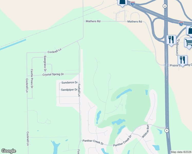 map of restaurants, bars, coffee shops, grocery stores, and more near 4424 Turtle Bay in Springfield