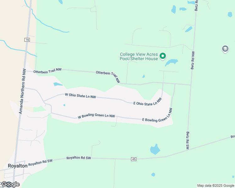 map of restaurants, bars, coffee shops, grocery stores, and more near 8042 West Ohio State Lane Northwest in Lancaster