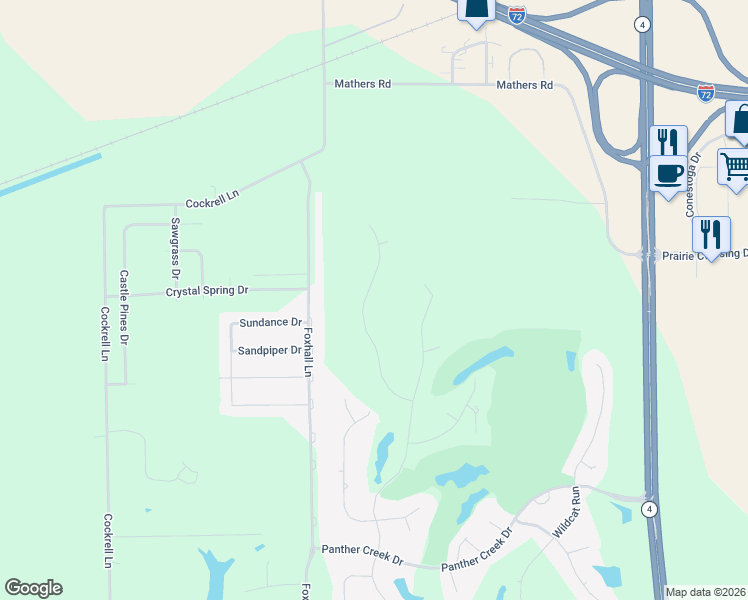 map of restaurants, bars, coffee shops, grocery stores, and more near 4424 Turtle Bay in Springfield