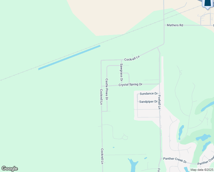 map of restaurants, bars, coffee shops, grocery stores, and more near Castle Pines Drive in Springfield