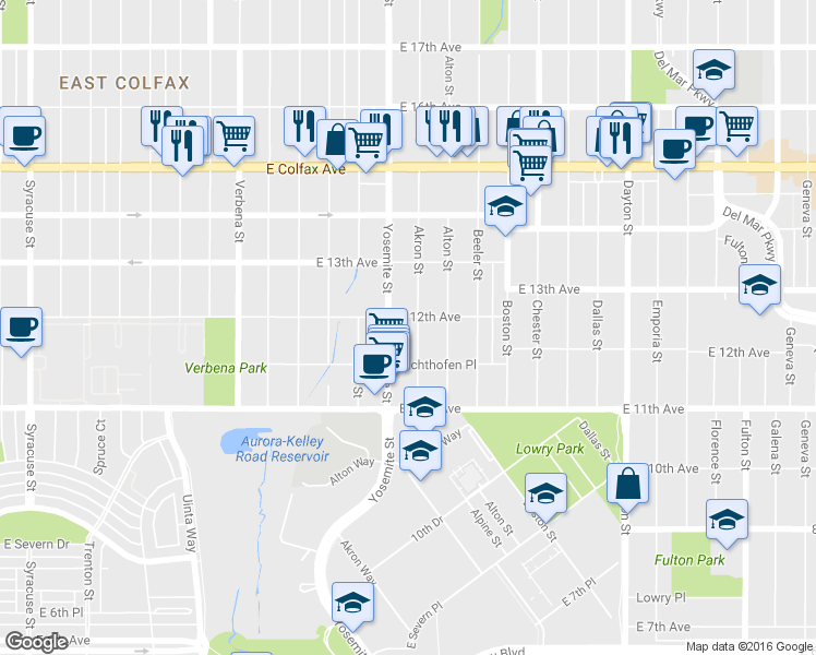 map of restaurants, bars, coffee shops, grocery stores, and more near in 