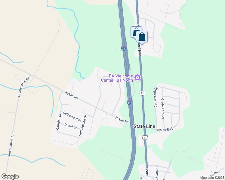 map of restaurants, bars, coffee shops, grocery stores, and more near 14896 Robinhood Circle in Greencastle