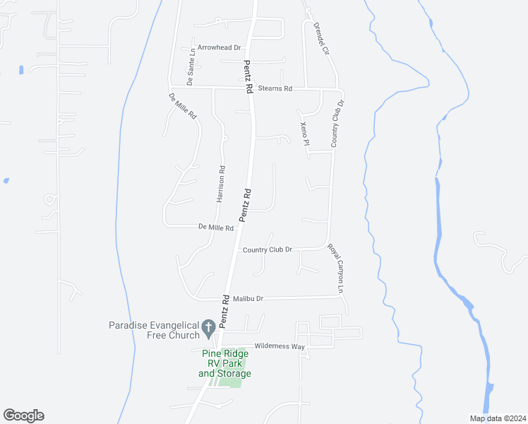 map of restaurants, bars, coffee shops, grocery stores, and more near 1934 Hillpark Lane in Paradise