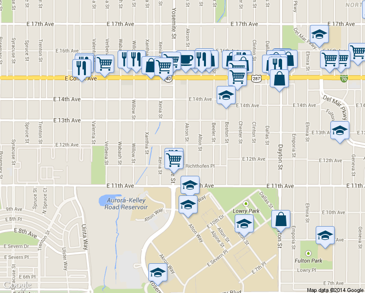 map of restaurants, bars, coffee shops, grocery stores, and more near in 