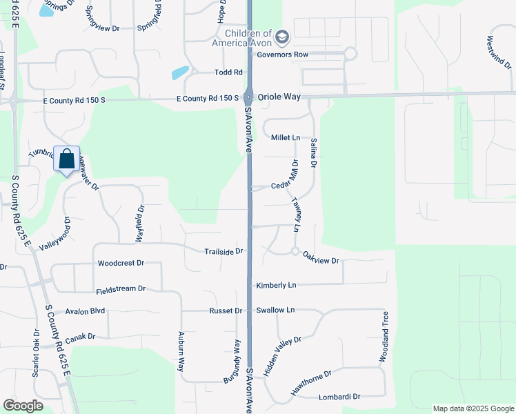 map of restaurants, bars, coffee shops, grocery stores, and more near 7029 Halifax Court in Avon