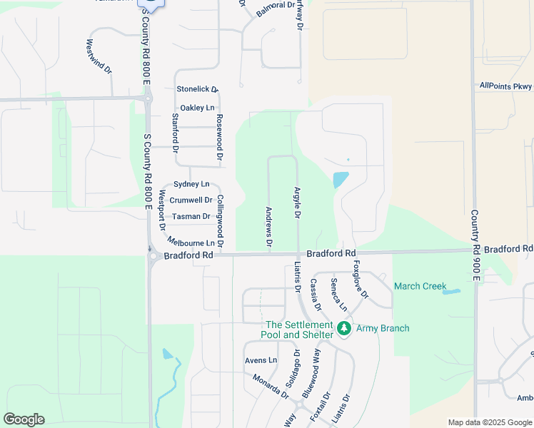 map of restaurants, bars, coffee shops, grocery stores, and more near 1940 Andrews Drive in Avon