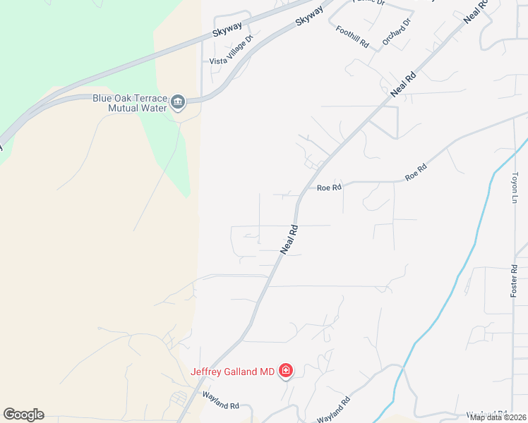 map of restaurants, bars, coffee shops, grocery stores, and more near 3570 Lassen Road in Paradise