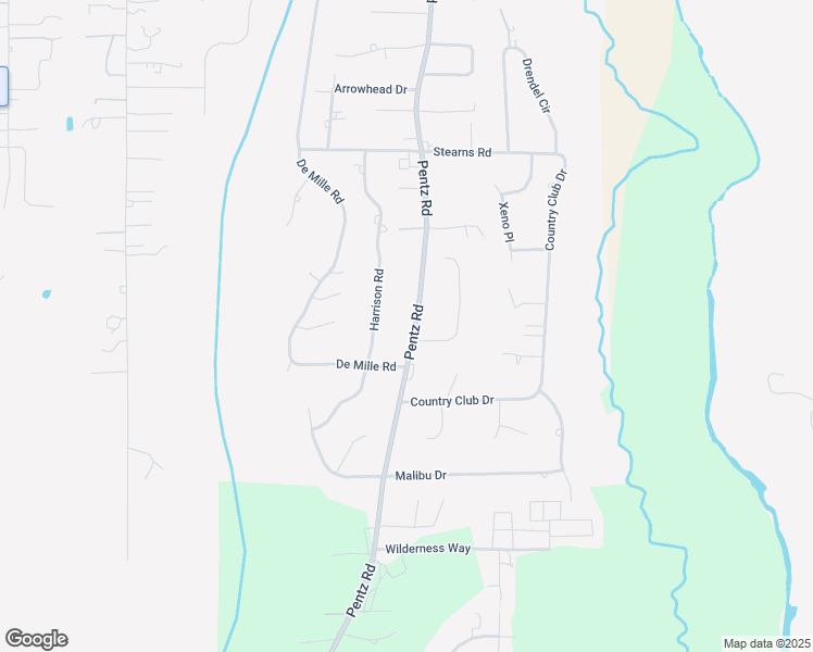 map of restaurants, bars, coffee shops, grocery stores, and more near 5369 Pentz Road in Paradise