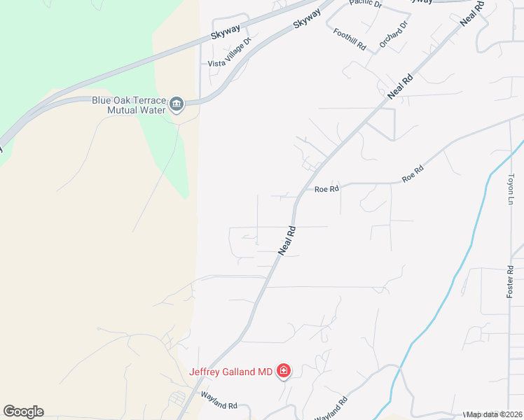 map of restaurants, bars, coffee shops, grocery stores, and more near 3570 Lassen Road in Paradise