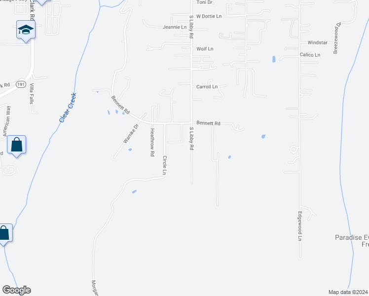 map of restaurants, bars, coffee shops, grocery stores, and more near in Paradise