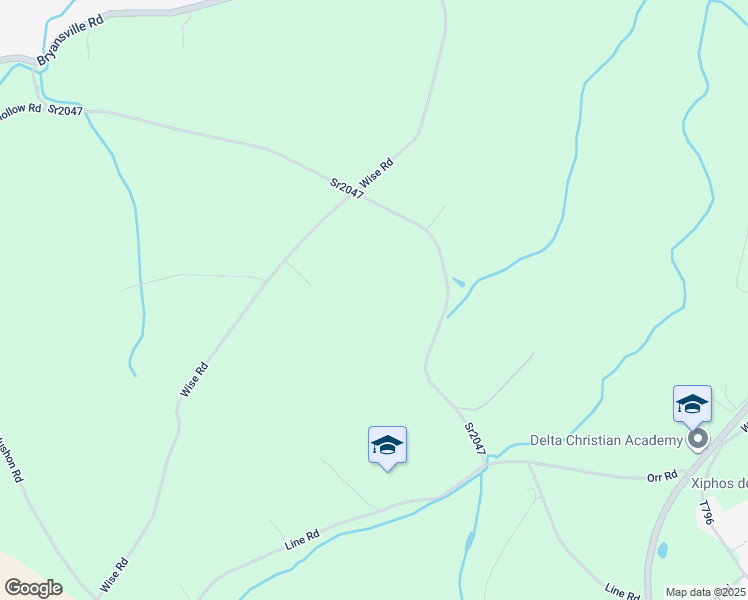 map of restaurants, bars, coffee shops, grocery stores, and more near 397 Wise Road in Delta