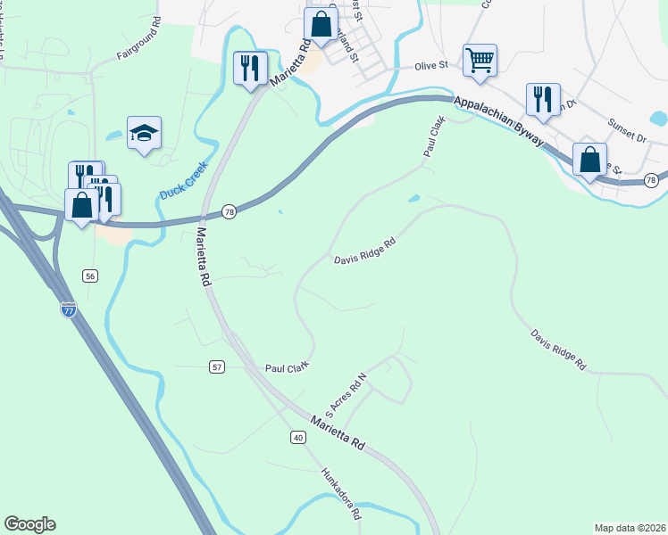 map of restaurants, bars, coffee shops, grocery stores, and more near 44099 Town Highway 64 in Caldwell