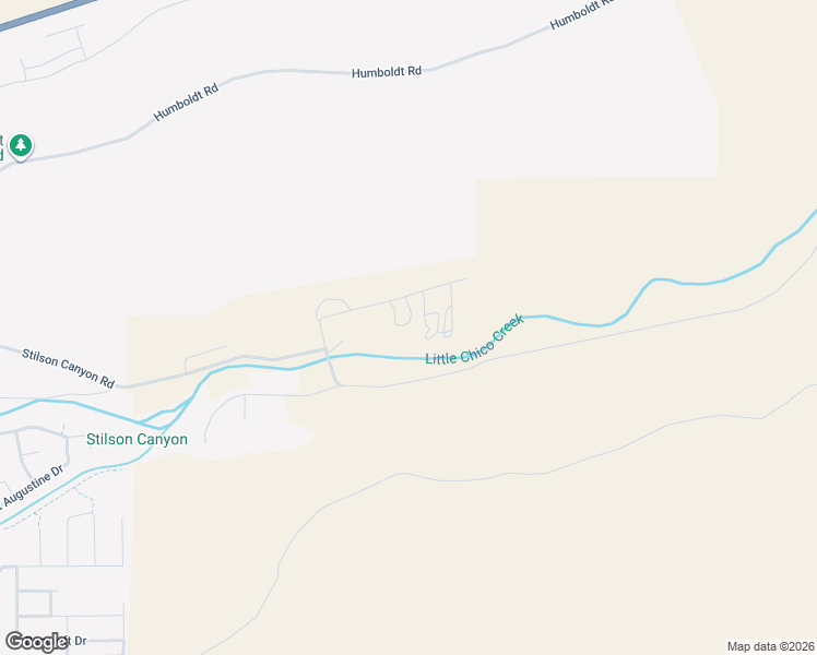 map of restaurants, bars, coffee shops, grocery stores, and more near 580 Coyote Way in Chico