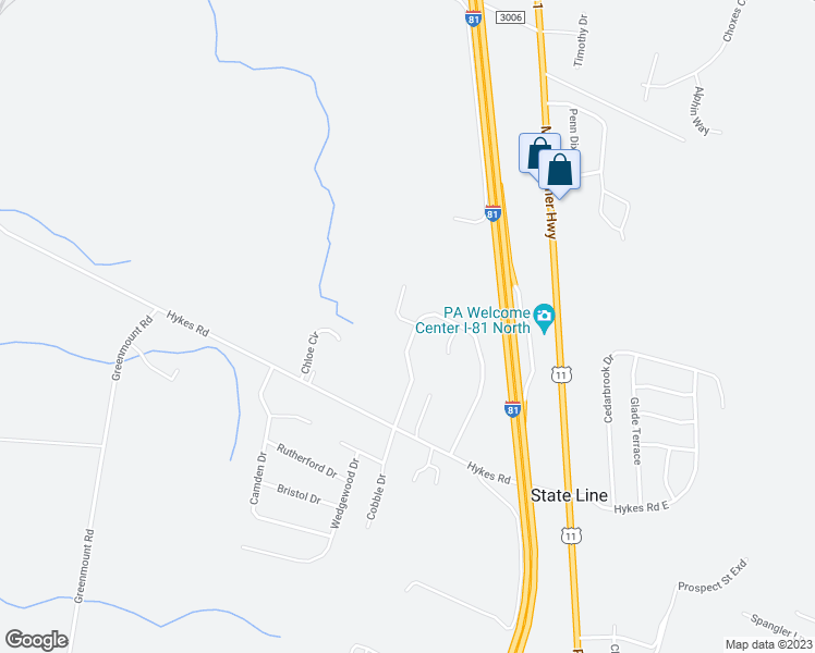 map of restaurants, bars, coffee shops, grocery stores, and more near 610 Victoria Drive in Greencastle