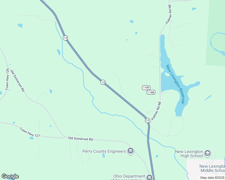 map of restaurants, bars, coffee shops, grocery stores, and more near 3219-3235 Highway 13 in New Lexington