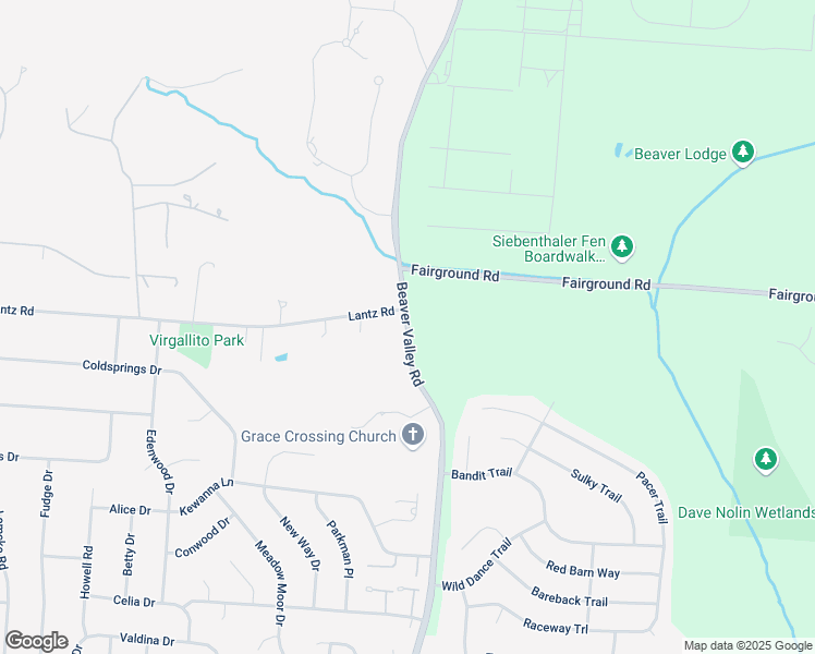 map of restaurants, bars, coffee shops, grocery stores, and more near 1652 Beaver Valley Road in Beavercreek