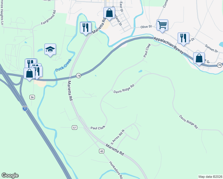 map of restaurants, bars, coffee shops, grocery stores, and more near 44099 Town Highway 64 in Caldwell