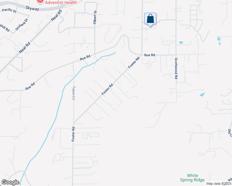 map of restaurants, bars, coffee shops, grocery stores, and more near 561 Rustic Lane in Paradise