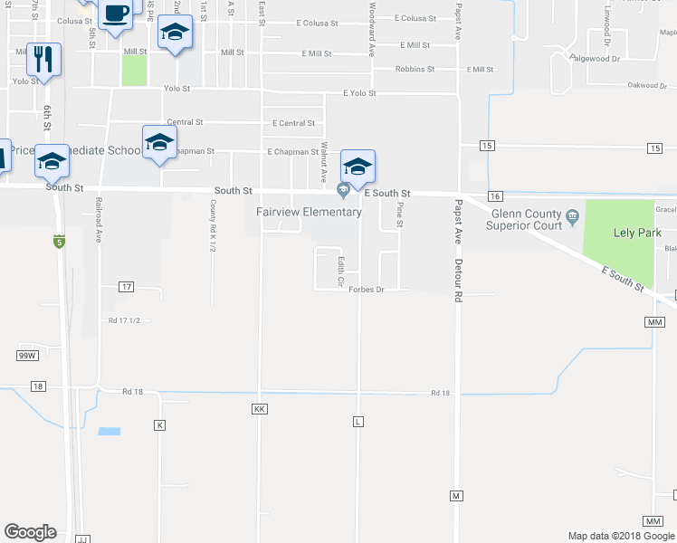 map of restaurants, bars, coffee shops, grocery stores, and more near 1352 Kate Court in Orland