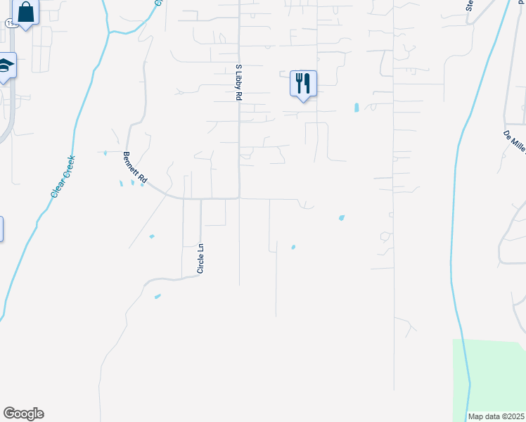 map of restaurants, bars, coffee shops, grocery stores, and more near 1438 Bennett Road in Paradise